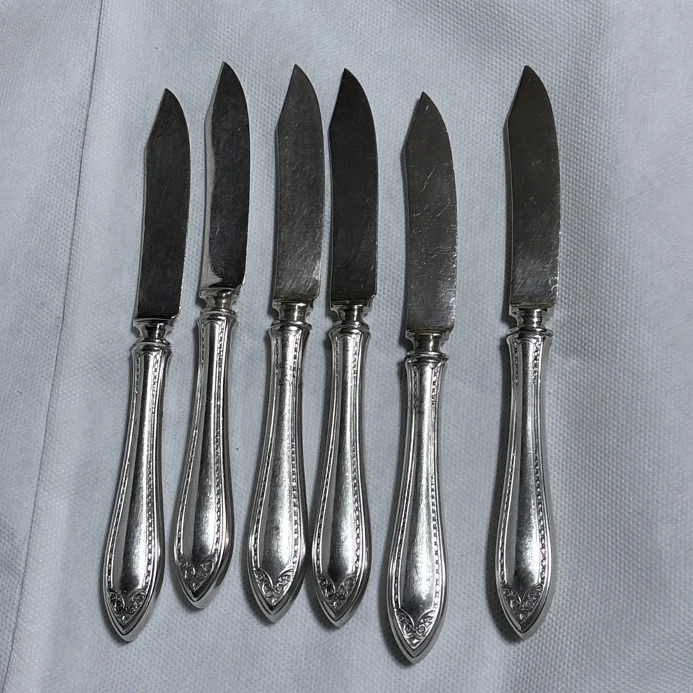Oneida Community Silverplate 1910 Fruit Grapefruit Knives Knife Set 6